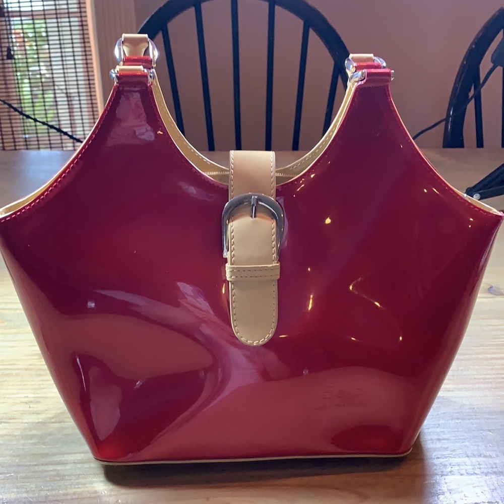 Beijo Red Patent Leather Purse